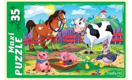02. МАКСИ-ПАЗЛЫ (Рыжий Кот) МАКСИ-ПАЗЛЫ. 35 элементов "ЛЮБИМАЯ ФЕРМА" (Арт. ПМ-6363)