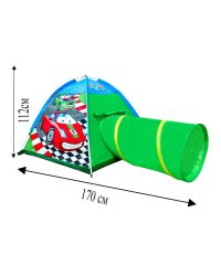 Палатка игровая с туннелем (170х112х94см) "Машинки"(в коробке) (Арт. 8331)