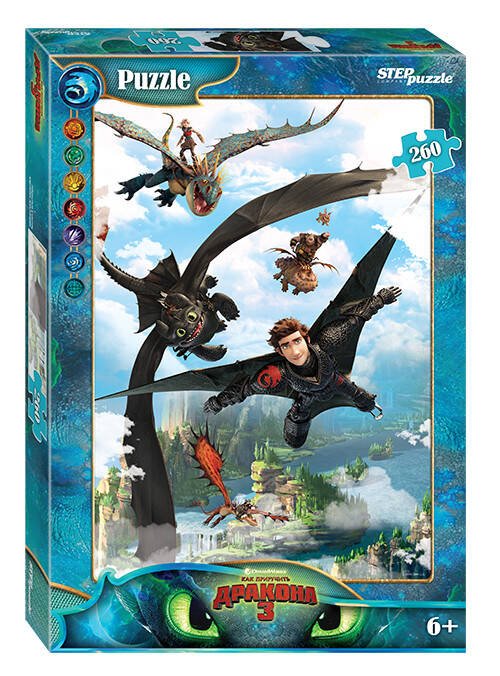 Мозаика "puzzle" 260 "Как приручить дракона - 3" (DreamWorks)