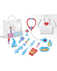 Игровой набор "Сумочка доктора"(14 дет.,мед. фартук, цвет микс, в сумке) ( Арт. Y25782003)