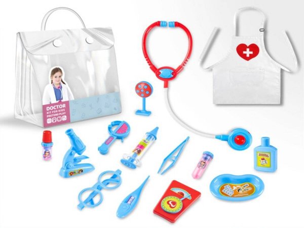 Игровой набор "Сумочка доктора"(14 дет.,мед. фартук, цвет микс, в сумке) ( Арт. Y25782003)