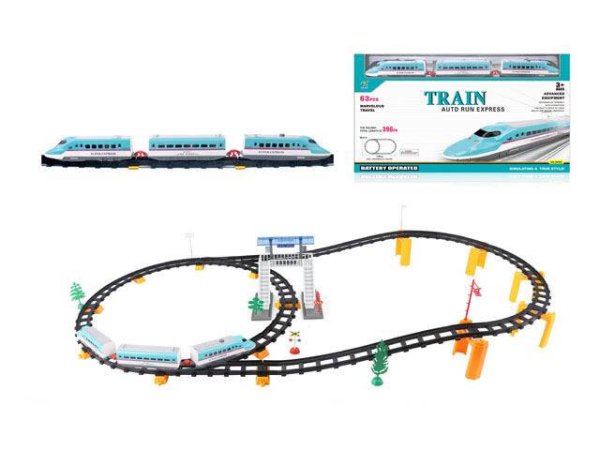 Железная дорога на "Молния-3" (130 см x 66.5см) (63 эл.,в коробке) (Арт. 1964776)