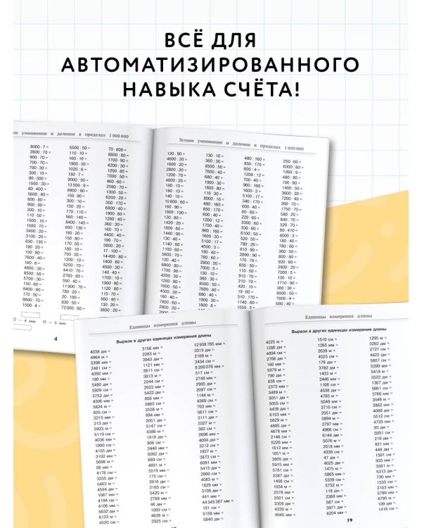 Большая книга примеров и заданий по всем темам 4 класса. Математика. Супертренинг