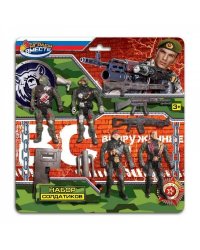 СОЛДАТИК с оружием ВОЕННЫЙ, блист.26*27*2,5см ИГРАЕМ ВМЕСТЕ в кор.2*84шт