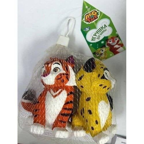 ИГРУШКА ПЛАСТИЗОЛЬ ДЛЯ ВАННЫ "Капитошка" Лео и Тиг (Лео + Тиг) в сетке (русс. уп.) в кор.25шт