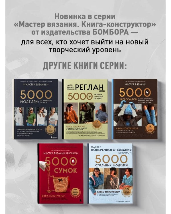 Дополнительное изображение книги «Мастер вязания спицами. Круглая КОКЕТКА. 5000 моделей по одной формуле. Книга конструктор плечевых изделий с идеальной посадкой»
