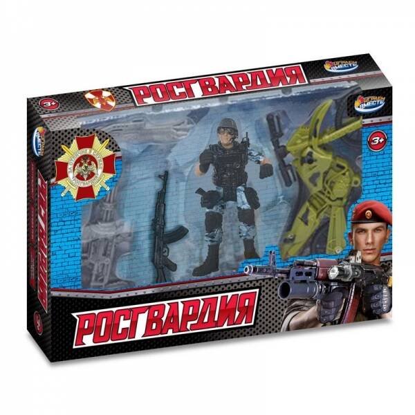 РОЛЕВЫЕ НАБОРЫ (Умка) Набор солдатиков с оружием РОСГВАРДИЯ кор.24,2*15,4*4см ИГРАЕМ ВМЕСТЕ в кор.2*48шт