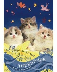 Котята на синей обложке Дневничок