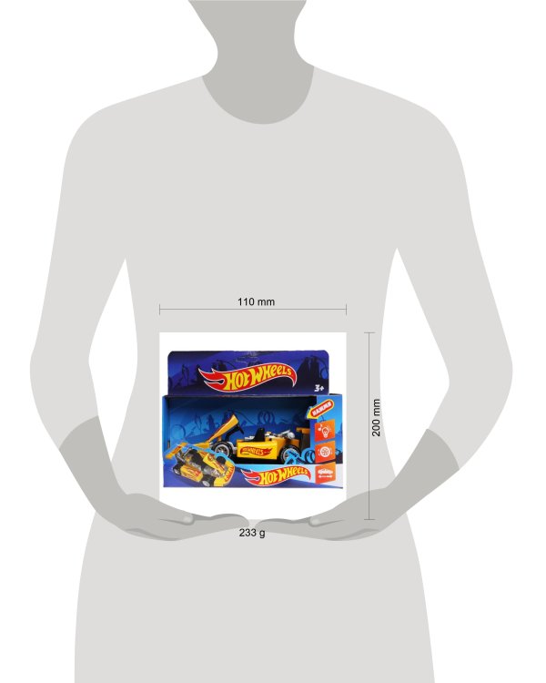 Машина металл свет-звук hot wheels СПОРТКАР, 15 см, инерц, кор. Технопарк в кор.2*30шт