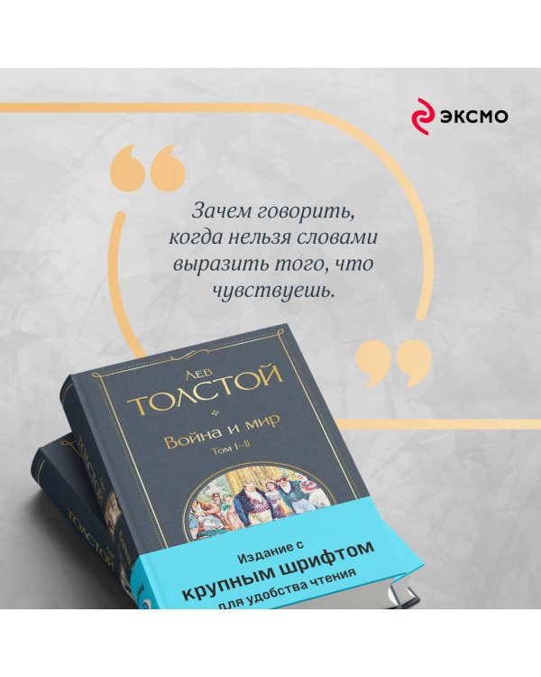 Война и мир (комплект из 2 книг с крупным шрифтом)
