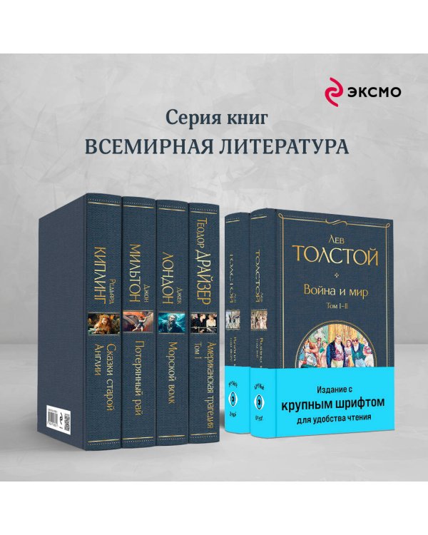Война и мир (комплект из 2 книг с крупным шрифтом)