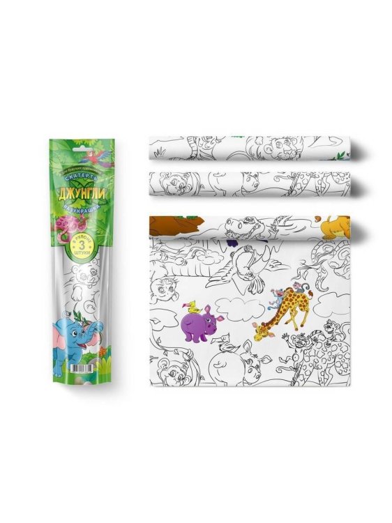 Скатерть ButtenFilm 1100х3600х0,060 25/1 белый Скатерть Джунгли