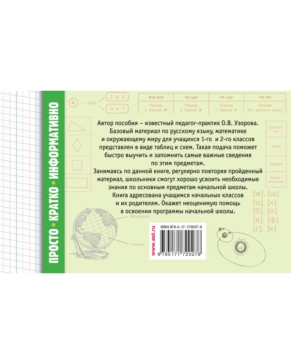 Все таблицы для начальной школы. 1–2 класс. Русский язык, математика, окружающий мир