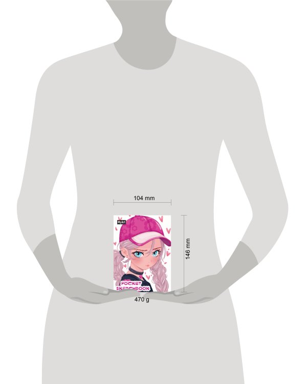 MyArt. Pocket СКЕТЧБУК. ДЕВУШКА В КЕПКЕ