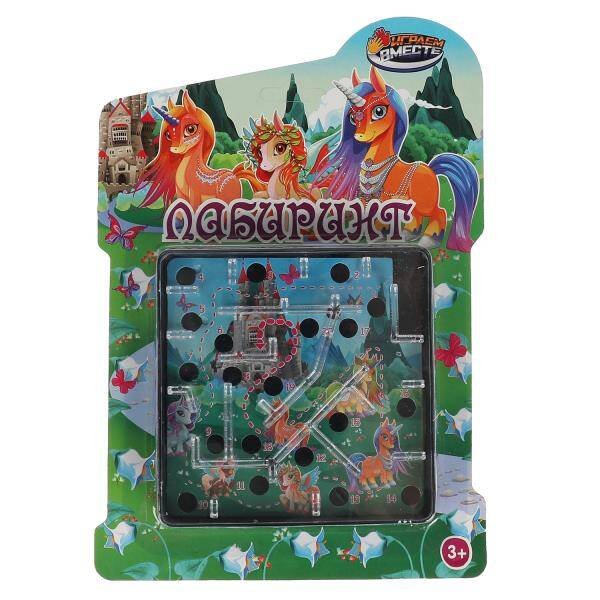 Логическая игра лабиринт единороги блист.14,7*20,7*2см ИГРАЕМ ВМЕСТЕ в кор.2*210шт