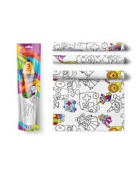 Скатерть ButtenFilm 1100х3600х0,060 25/1 белый Скатерть Детская раскраска 1