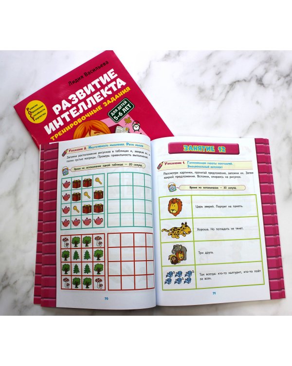Развитие интеллекта (пособие+рабочая тетрадь): для детей 5-6 лет