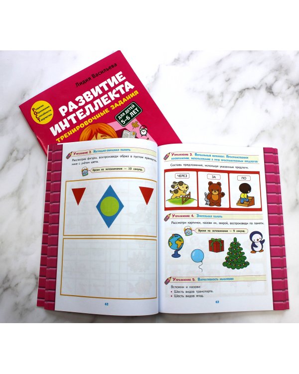 Развитие интеллекта (пособие+рабочая тетрадь): для детей 5-6 лет