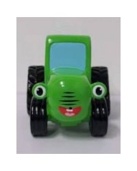 Игрушка пластизоль для ванны СИНИЙ ТРАКТОР 10 см, 1шт, сетка зеленый КАПИТОШКА в кор.50шт