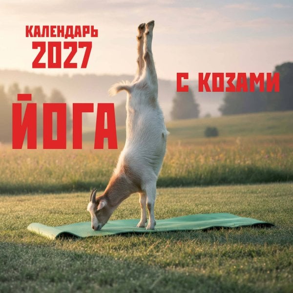 Йога с козами. Календарь настенный на 2027 год (300х300 мм)