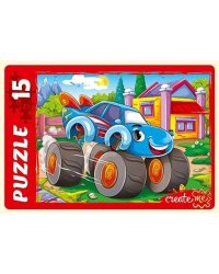 МАКСИ-ПАЗЛЫ 15 элементов. СИНИЙ ДЖИП (Арт. ПУ15-0591)