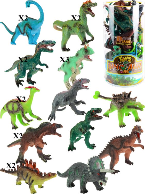 Динозавры (микс, 20 штук в шоубоксе,звук, 2*AG3 в к-те) (58х30 см) ( Арт. 2175752) кратно 20