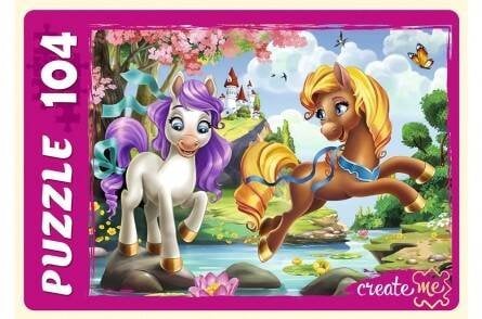 05. ПАЗЛЫ 104 элемента (Рыжий Кот) ПАЗЛЫ 104 элемента. ПОНИ НА ПРУДУ (Арт. П104-6789)