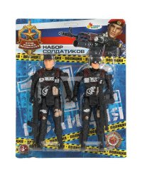 Набор солдатиков ПОЛИЦИЯ с оружием.блист.23,5*29,5*3,5см ИГРАЕМ ВМЕСТЕ в кор.2*96шт