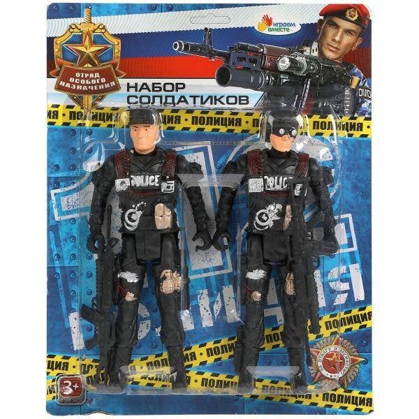Набор солдатиков ПОЛИЦИЯ с оружием.блист.23,5*29,5*3,5см ИГРАЕМ ВМЕСТЕ в кор.2*96шт