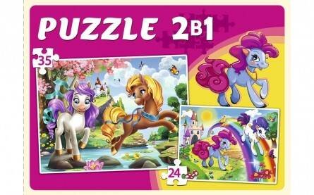 04. МАКСИ-ПАЗЛЫ (2 в1) (Рыжий Кот) 10. МАКСИ-ПАЗЛЫ 2 в 1. ВОЛШЕБНЫЕ ПОНИ (24 и 35 эл.) (Арт. П-5414)