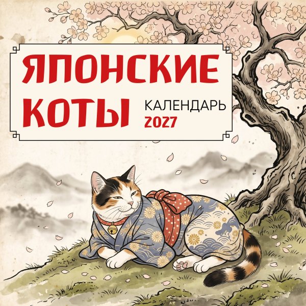 Японские коты. Календарь настенный на 2027 год (300х300 мм)