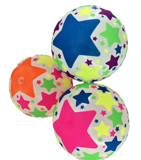 Надувной мяч "Звездочки" (22 см, цвет микс,пакет) ( Арт. GQ527-04) кратно 10