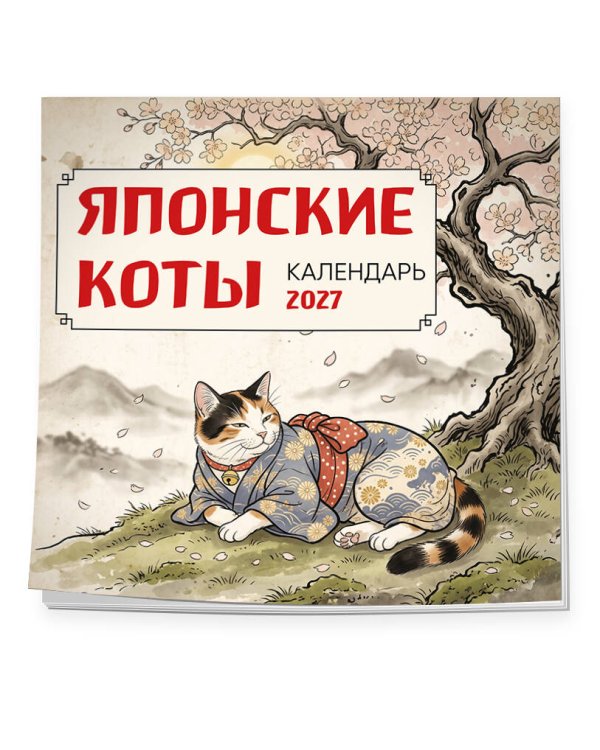 Японские коты. Календарь настенный на 2027 год (300х300 мм)