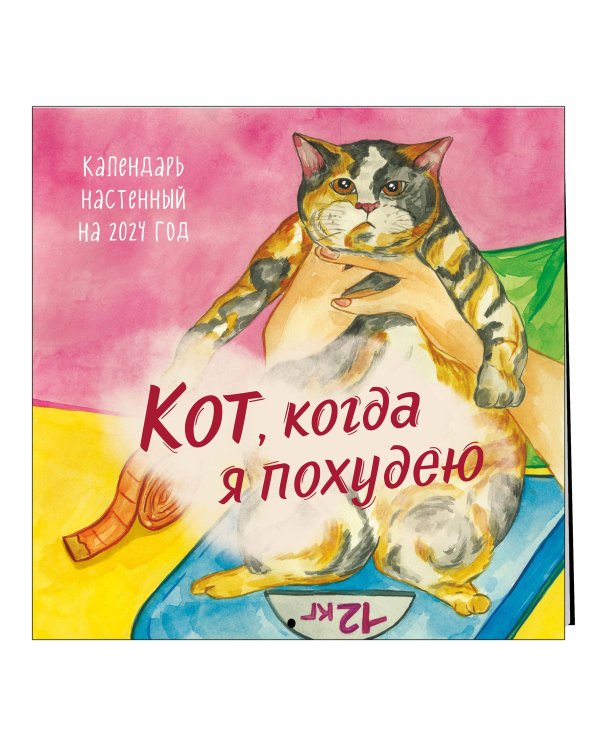 Кот, когда я похудею. Календарь настенный на 2024 год (300х300)