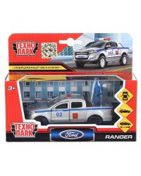 Машина металл FORD ranger, 12 см, дв., баг., инер.+фигур. 4,5см, в ассор. Технопарк в кор.2*24шт
