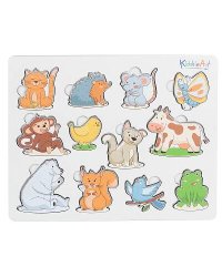 Деревянный пазл ассоциативные цепочки двухслойные "Кто что ест?" (24 дет.)