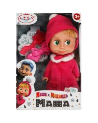 Кукла Маша И МЕДВЕДЬ маша 15 см, без звука, акс, кор КАРАПУЗ в кор.30шт