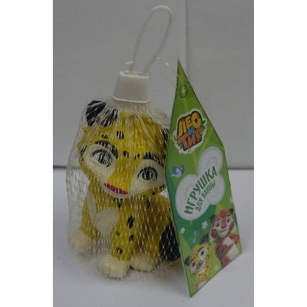 ИГРУШКА ПЛАСТИЗОЛЬ ДЛЯ ВАННЫ "Капитошка" Лео и Тиг, Лео в сетке (русс. уп.) в кор.50шт