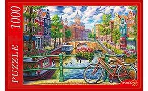 ГОРОДА (Рыжий Кот) ПАЗЛЫ 1000 элементов. Ф1000-6798 КАНАЛ В АМСТЕРДАМЕ