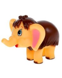 Игрушка для ванны СОЮЗМУЛЬТФИЛЬМ мамонтенок пищалка в сетке КАПИТОШКА в кор.12*24шт
