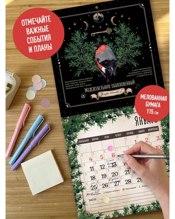Дополнительное изображение книги «Тайны и магия растений. Календарь настенный на 2027 год (300х300 мм)»