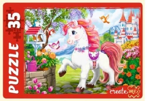 03. МАКСИ-ПАЗЛЫ 35 элементов (Рыжий Кот) МАКСИ-ПАЗЛЫ 35 элементов. МИЛЫЙ ЕДИНОРОГ №2 (Арт. ПУ35-7192)