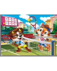 Алмаз. мозаика (класс) 17х22 см, с подр., с полн. заполн. (26цв.) СПОРТИВНЫЕ ЩЕНЯТА. Арт.  AC17041