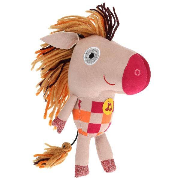 "МУЛЬТИ-ПУЛЬТИ" (Умка) Игрушка мягкая Зебра в клеточку зебра клеточка 20см муз. чип. в пак. МУЛЬТИ-ПУЛЬТИ в кор.48шт