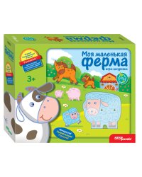 Развивающая игра из дерева "Моя маленькая ферма" (Игра-шнуровка)