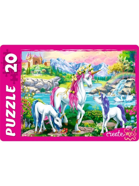 02. МАКСИ-ПАЗЛЫ 20 элементов (Рыжий Кот) МАКСИ-ПАЗЛЫ 20 элементов. ЧУДЕСНЫЕ ЕДИНОРОГИ №24 (Арт. ПУ20-1106)