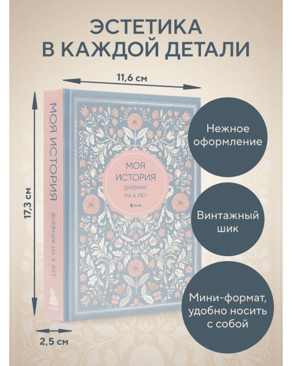 Моя история. Дневник на 5 лет (пятибук мини, нежность)