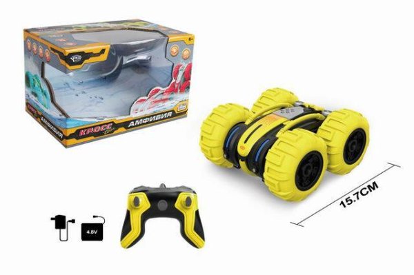 Перевертыши, вездеходы Р/У (Рыжий Кот) Машинка на р/у "Амфибия"(15,7см) (акк.4.8,бат.2шт.АА не в компл.) (Арт. M0523-3A)