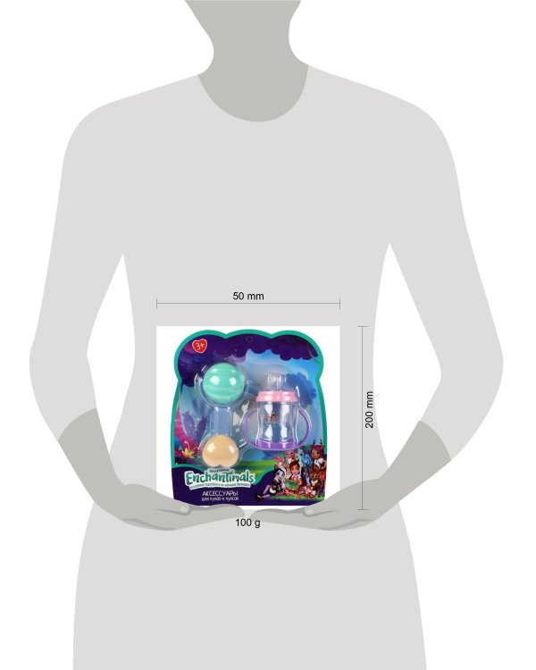 Набор для пупса ЭНЧАНТИМАЛС 2 предмета: поильник, погремушка, блист КАРАПУЗ в кор.2*60шт