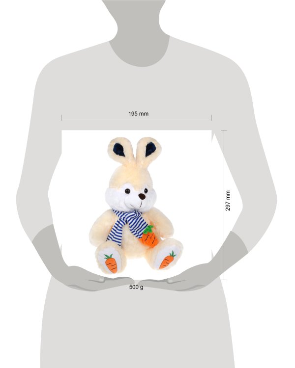 Зайка Морковкин 40см